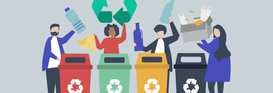 recyclage au bureau